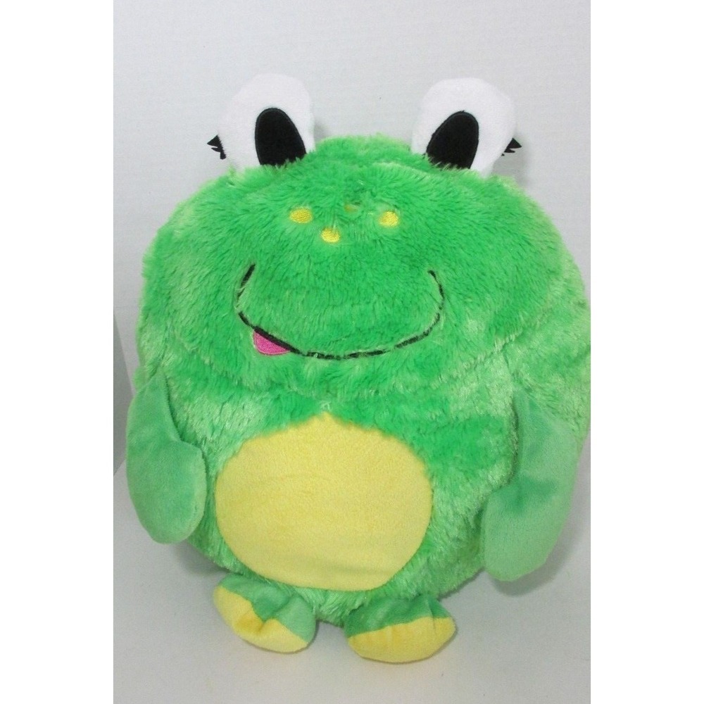 Round Frog large plush green yellow dots stuffed animal‎ pillow